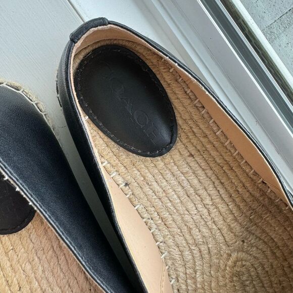 Coach Women’s Carley Perforated Logo Espadrille Flats size 9 - Picture 8 of 16